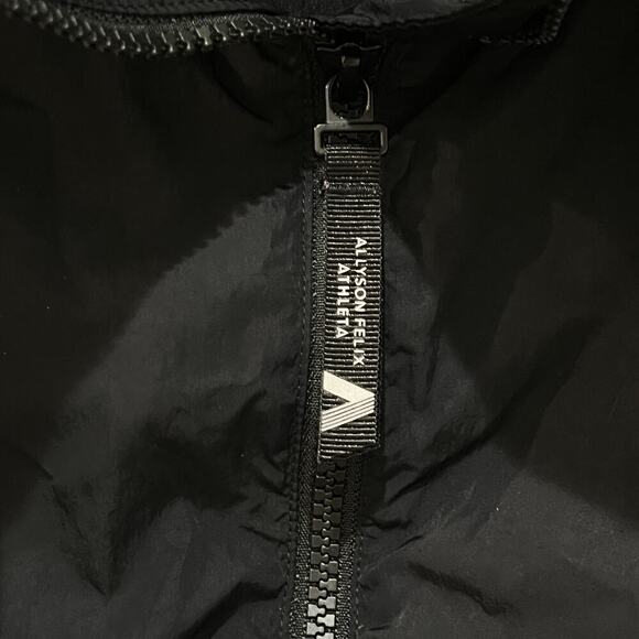 ATHLETA Allyson Felix Legend Oversized Jacket Black Windbreaker Reflective XL - Picture 10 of 13